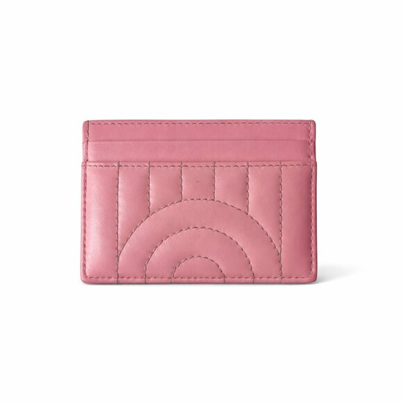 Authentic Gucci GG Marmont Card Holder in Peach Calf Leather - Picture 2 of 3